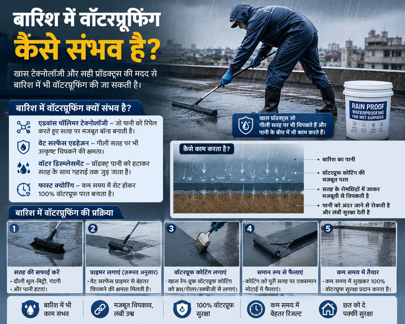 Rain Waterproofing Process